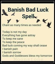 Bad Luck Spell, Get Rid Of Bad Luck, Celtic Witch, Truth Spell, Luck Spell, Spells That Actually Work