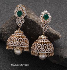 Diamond Ear Rings, Baby Jewellery, Bridal Diamond Necklace, Choker Designs, South Indian Jewelry