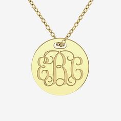 Included: 1 Chain(s)Features: Personalized, EngraveableJewelry Closure: Spring Ring ClaspLink Construction: SolidMetal Color: YellowChain Length: 18 InchChain Width: 1.25 MillimetersPendant Length: 16mmPendant Width: 16mmChain Construction: CableCare: Wipe CleanMetal: 24k Gold Over SilverNecklace Type: Pendant NecklacesAssembled in the US from Imported Materials Gold Monogram Charm Necklace For Anniversary, Gold Monogram Necklaces For Personalized Gift, Gold Monogram Necklace For Personalized Gift, Gold Monogram Name Necklace With Round Pendant, Personalized Monogram Gold Necklaces, Gold Medallion Jewelry For Personalized Gift, Gold Monogram Necklace For Mother's Day, Gold Monogram Medallion Jewelry, Personalized Gold Medallion Jewelry