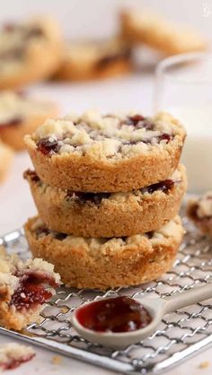 three cookies stacked on top of each other