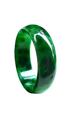 PRICES MAY VARY. 【Material】Natural grade A green jade, undyed. This green jade ring is unisex. 【Beautiful Color】The jade ring is green, very gorgeous. These ring are very smooth and shiny in the light. When you hang them on a string and tap them lightly with a rock, glass or metal, they make a very crisp and beautiful sound. 【Size】Inner diameter is about US size 7-13, width: 4-6 mm, weight: 5.36g. 【Lucky Amulet】Jade can attract wealth and luck. Whether for yourself or as a thoughtful gift, this Green Jade Ring, Mushroom Ring, Formal Clothing, Ring Elegant, Lucky Stone, Elegant Beauty, Rings Collection, Women's Rings, Spiritual Energy