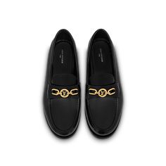 LOUIS VUITTON® - Chess Flat Loafer - Black Felt Pouch, Louis Vuitton Official Website, Preppy Shoes, Flat Loafers, Shoe Boot Sandals, Buckle Shoes, Louis Vuitton Official, Classic Preppy, Silver Jewelry Fashion