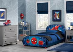 Spider-Man 3D Twin Bed – Delta Children Spiderman Bed, Upholstered Twin Bed, Twin Bed Headboard, Spiderman Bedroom, Spiderman Room, Man Bedroom, Twin Bedroom Sets, Low Loft Beds, Twin Platform Bed