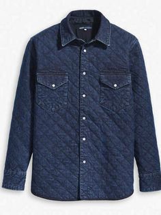 Levi's Made & Crafted Indigo Quilted Western Denim Shirt Jacket Brand New with Tags Men's Size Medium MSRP$248 A classic Levi's® silhouette, featuring heavy quilted denim and premium finishing by Levi's Made and Crafted How it Fits Regular fit Composition & Care 100% Cotton Jacket Is Lined-55% Cotton 45% Polyester Button-down point collar Snap Button Chest pockets with buttons Imported from Turkey Style # 748260000 Color: Outback - Dark Wash Note: The digital images we display have the most accu