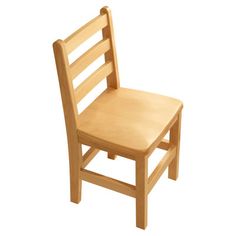 a wooden chair on a white background