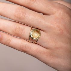 Lemon Quartz ring with double band in 14K solid gold. A modern and timeless stone ring with a natural quartz gemstone. A perfect gem gold ring for women, dainty and subtle that adds glam to every outfit. The best for her. 100% handcrafted with love! D E T A I L S ● Metal: 14K solid gold or 14K white gold or 14K rose gold ● Gemstone: Lemon Quartz, briolette cut ● Stone Diameter: 10mm (0.4in) or 12mm (0.5in) R I N G ∙ S I Z I N G For General Reference: ● we use standard US Ring Sizing ● an average Modern Gold Rings With Round Stone, Modern Gold Ring With Round Stone, Modern Gold Round Cut Topaz Ring, Modern Yellow Gold Solitaire Topaz Ring, Modern Solitaire Yellow Gold Topaz Ring, Modern Gold Topaz Ring With Round Cut, Yellow Gold Solitaire Citrine Jewelry, Modern 14k Gold Topaz Ring, Modern Citrine Jewelry For Anniversary