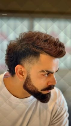 chapri hair style Virat Kohli Hairstyle 2024, Modern Mullet With Beard, Virat Kohli Mullet Haircut, Virat Hairstyle, Vrat Kohli, Virat Kohli Beard Styles, Faded Beard Styles For Men, Virat Kohli New Hairstyle, Modern Mullet Hairstyle Mens