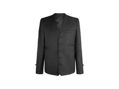 Traditional Barrister's Jacket in Black Unisex  Handmade with Poly/Wool blend Button Up Fastening Black Three-piece Suit For Business In Winter, Fitted Black Three-piece Suit For Winter, Tailored Black Three-piece Suit For Winter, Black Tailored Three-piece Suit For Winter, Black Single Breasted Three-piece Suit For Winter, Winter Black Single Breasted Three-piece Suit, Winter Black Three-piece Single Breasted Suit, Black Three-piece Suit For Winter Workwear, Classic Long Sleeve Nehru Jacket For Winter