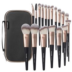 Soft Make-up, Eyeshadow Brush Set, Makeup Brush Storage, Makeup Brush Set Professional, Makeup Needs, Professional Makeup Brushes, Soft Makeup, Eyebrow Brush, Brush Kit