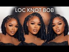 LOC TUTORIAL: Loc Knot Bob Using Marley Hair | IamJackieCymone - YouTube Faux Loc Knot Bob, Knot Bob Locs, Marley Twist Loc Knot Bob, Marley Hair Over Locs, Loc Bobs For Women, Asymmetrical Loc Knot Bob, Loc Knots Styles Long, Locs Knot Bob, Loc Bob With Curls