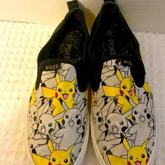 Pokémon Pikachu Ground Up slip-on canvas shoes Unisex #Pokemon #Pikachu Pokemon Pikachu, Canvas Shoes, Men's Sneakers, Pikachu, Shoes Mens, Pokemon, Mens Accessories, Slip On, Outfit Accessories