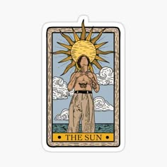 the sun tarot card sticker