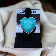 This Is A New With Tags Heart Shaped Blue Costume Stretch Ring. Stone Measures 1.25" Across, By 1.25" Up And Down. Ring Size Starts At A Size 8 And Can Go Up From There. Please Check Out My Other Listings. I Have Designer Purses Such As Coach, Kate Spade, And Michael Kors. I Have Plus Size Clothing, Jewelry, And Vintage Salt And Pepper Shakers. Adjustable Blue Heart Ring, Blue Adjustable Heart Ring, Nickel-free Blue Jewelry For Valentine's Day, Pandora Birthday Charms, Kay Jewelers Necklaces, Blue Costume, Cross Jewelry Necklace, Vintage Salt And Pepper Shakers, Blue Costumes