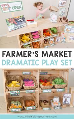 farmer's market dramatic play set