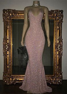 Gorgeous Sequined Mermaid Spaghetti-strap Long Sleevesless Prom Party Gowns Sequin Prom Dresses Mermaid, Prom Dress Inspo, Evening Dress Long, Mermaid Evening Dress, Mermaid Evening Gown, Spaghetti Strap Prom Dress, Prom Dress Ideas, Dress With Sequins, Prom Inspo