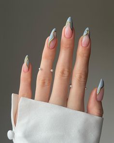 Nails Styles, Nagellack Trends, Easy Nails, Polish Ideas, Nails 2024, Stick On Nails, Chic Nails, French Tip Nails, Nail Arts