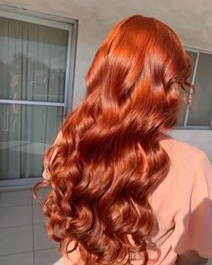 Copper Hair With Red Undertones, Natural Long Red Hair, Red Toner For Blonde Hair, Ginger Baylage Hair, Cooper Red Hair Color, Red Ginger Hair Color, Vibrant Ginger Hair, Deep Copper Hair Color, Two Tone Red Hair