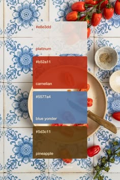 Natural vibrant summer 2024 color palette inspiration | Visual identity design Color Palette Design Logo, 2024 Color Palette, Summer 2024 Color, Innovative Logo, Red Colour Palette, Color Schemes Colour Palettes