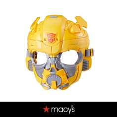 an image of a yellow mask on a white background