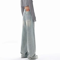 Autumn Winter New High Waisted Jeans Women Button Full Length Wide Leg Denim Pants Fashion Vintage Y2K Light Blue Loose Trousers SPECIFICATIONS Material: COTTON Elasticity: Slight Strech Fabric Type: Cotton denim Style: vintage Decoration: Button Decoration: Fake Zippers Decoration: Bleached Decoration: Washed Season: Autumn/Winter Jeans Style: STRAIGHT Waist Type: high Gender: WOMEN Closure Type: button fly [New Arrival 20240517] Non-stretch Light Blue Jeans With Pockets, Light Blue Non-stretch Jeans, High Waist Light Blue Jeans For Fall, Light Blue High Waist Jeans For Fall, Casual Washed Blue High-waisted Jeans, Baggy Button Closure Jeans For Fall, Baggy Jeans With Button Closure For Fall, Casual High-waisted Washed Blue Jeans, Casual Jeans With Button Closure In Blue