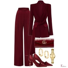 Power Of Styling, Shop This Look, Trendy Girl, Modest Style, Neue Outfits, Red Suit, Classy Work Outfits, فستان سهرة