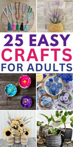 25 easy crafts for adults that are great to do with the kids in the classroom