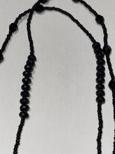 Liz Clairborne Elegant Black Beaded Necklace Elegant Simple Strand 46” Inches | eBay