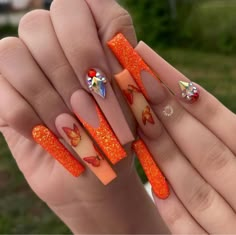 Butterfly Nails, Nails Design With Rhinestones, Crazy Nails, Acrylic Nails Coffin Short, Diamond Nails, Butterfly Nail, Uñas Acrilicas