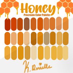 honey procreatic color palette by k radlee