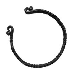 a black rope bracelet on a white background