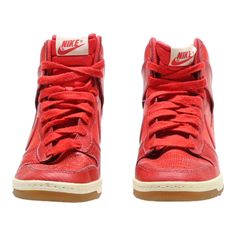 Experience the best with the NIKE Dunk High Top Trainers. These dunk high top trainers in Red, crafted with Red Leather Womens, offer unparalleled comfort. Available in size UK 3.5, they're perfect for any event. > All footwear undergoes thorough professional cleaning using advanced ozone technology, ensuring exceptional quality and hygiene every time. >Size: UK 3.5 >Condition: Good University Red Leather Sneakers With Laces, Red Leather Skate Shoes With Gum Sole, Red Sole Leather High-top Sneakers, Sporty University Red Leather High-top Sneakers, University Red Leather High-top Sneakers, University Red Lace-up Sneakers With Gum Sole, Red Basketball Shoes With Gum Sole For Sports, High-top Basketball Shoes With Gum Sole, University Red High-top Synthetic Sneakers