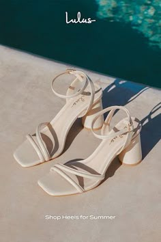 Summer is calling your name! Shop cute summer sandals for women in styles perfect for a summer day! Get your sandals for summer at Lulus! Shoes For Women Sandals, Cute Summer Sandals, Summer Sandals For Women, Summer Shoes For Women, Heels Strappy, Trendy Heels, Chic Heels, Summer Heels, Womens Sandals Summer