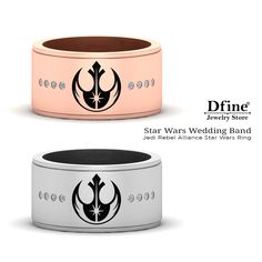 STAR WARS WEDDING BAND Star Wars Wedding Band, Batman Ring, Star Wars Ring, Alliance Ring, Star Wars Jewelry, Star Wars Wedding, Rings Bands, Star Wars Rebels, Jewelry For Men