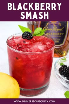 the blackberry smash is ready to be served