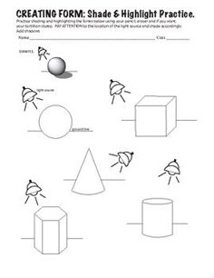 the worksheet for creating form and shape