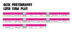 the long term play schedule is shown in pink