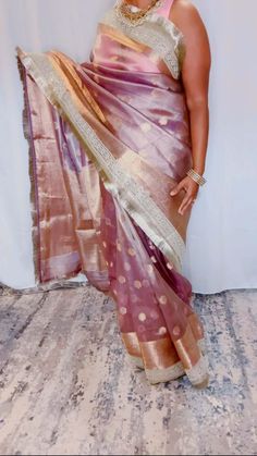 Bringing you the finest collection of Banarasi Tissue Silk Sarees with designer gotta Patti detailing. A Yet another stylish , elegant and timeless piece from our master weavers in Banaras. A Simple yet chic look which takes you from power brunch to date night. Adorn this effortless tissue silk saree in gold zari with designer gotta Patti details. Just gorgeous to the core and timeless . Luxurious fabric with softness and sheen just remarkable. Photos don't do justice .. this saree is just... gl Pink Pre-draped Tissue Silk Saree With Gota Work, Transitional Pink Tissue Silk Saree, Pink Tissue Silk Pre-draped Saree, Pink Tissue Silk Pre-draped Saree Handloom, Pink Banarasi Silk Pre-draped Saree, Jhanvi Kapoor, Tissue Silk Saree, Gotta Patti, Saree Blouse