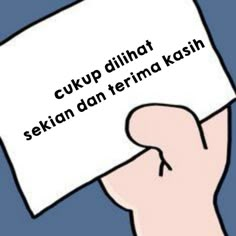 someone holding up a card that says gakuata ngakak bgt woy sushish