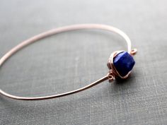 Lapis Lazuli Rose Gold Bracelet Bezel Style Wire by SaressaDesigns, $38.00 Rose Gold Gemstone Bangle Jewelry, Elegant Hand Wrapped Copper Bangle, Elegant Hand Wrapped Copper Jewelry, Elegant Rose Gold Hand Wrapped Jewelry, Adjustable Hammered Rose Gold Bangle, Dainty Hand Forged Rose Gold Jewelry, Elegant Rose Gold Copper Bangle, Wire Wrapped Rose Gold Bracelet, Rose Gold Wire Wrapped Bracelet