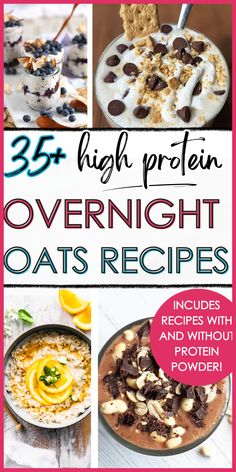 the cover of high protein overnight oats recipes