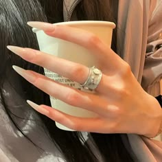 49878362128683 Fake Nails Long, Long Stiletto, Nagel Tips, Manicure Tips, روتين العناية بالبشرة, Stick On Nails, Elegant Nails, Manicure Y Pedicure, Classy Nails