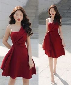 Korean Party Dress, Type Of Content, Classy Prom Dresses, Diy Costume, Korean Fashion Dress, Costume Parties, Fashion Attire, Glam Dresses, Fashion Design Clothes