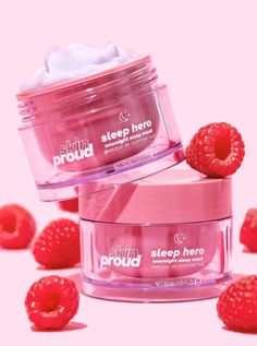 Skin Proud, Raspberry Extract, Skin Balm, Cosmetic Packaging Design, Skincare Packaging, Hydrating Mask, Cosmetic Packaging, Skincare Makeup, Makeup Skincare