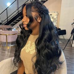 This 13x4 Lace Frontal Wig is made with Brazilian human hair, creating a full and natural-looking body wave style. It is designed with a 4” lace frontal for undetectable styling, giving you the flexibility to part your hair anywhere you’d like. Enjoy a flawless and comfortable fit with the secure adjustable straps and breathable construction. Product Details Brand: Ishow Hair Hair Material: 100% human hair from one donor Hair Color: Natural Black Color Texture: Body Wave Length: 12-34 Inch Avail Frontal Wig Hairstyles, Birthday Hairstyles, Fest Outfits, Quick Weave Hairstyles, Birthday Hair, Frontal Hairstyles, Pretty Braided Hairstyles, Brazilian Body Wave, Hot Hair Styles