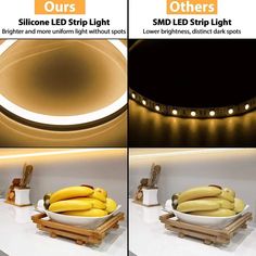 three images show different stages of lighting in a room