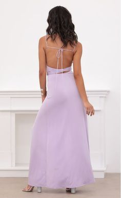 Party dresses > Milan Satin Tie Maxi in Lilac Upf Clothing, Long Flowy Skirt, Casual Day Dresses, Satin Maxi, Straight Dress, Satin Maxi Dress, Date Night Dresses, Flowy Skirt, Midi Maxi Dress