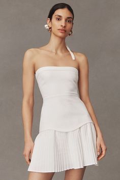 BHLDN Talia Strapless Mini Dress Best Graduation Dresses, Corset Style Dresses, Anthropologie Wedding, Rehearsal Dinner Dresses, Bridal Shower Dress, Strapless Neckline, Bridal Event, White Short Dress, Shower Dresses