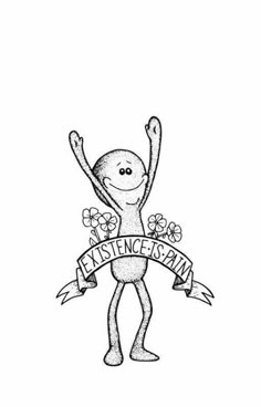 an image of a stick figure with flowers on it's head and the words experience written