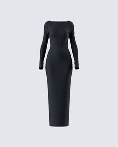 The epitome of business in the front, party in the back 😌 With a boat neckline and low open back, this black backless maxi dress made from stretch jersey fabric is a sexy yet timeless look that is perfect for all occasions 🖤 Fitted Backless Dress With Side Slits For Formal Events, Fitted Backless Dress With Side Slits For Formal Occasions, Black Low-back Maxi Dress For Evening, Black Low Back Maxi Dress For Evening, Elegant Bodycon Maxi Dress With Ruched Back, Black Low Back Maxi Dress For Night Out, Fitted Backless Bodycon Dress With Side Slits, Black Maxi Dress With Ruched Back For Night Out, Backless Bodycon Dress With Side Slits