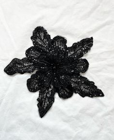 3D Handmade Sequins flower Color: Black Size: 12 in How To Make Sequin Flowers, Sequin Flowers, Flower Cut Out, Sequin Flower, Sew On Patch, Flower Patch, Black Flower, Diy Hair Accessories, Flower Applique